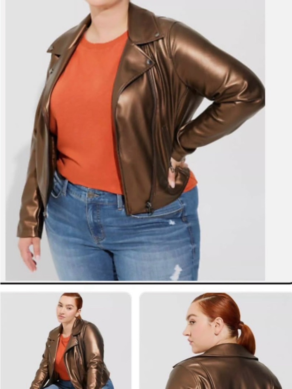 torrid Metallic Bronze Moto Jacket